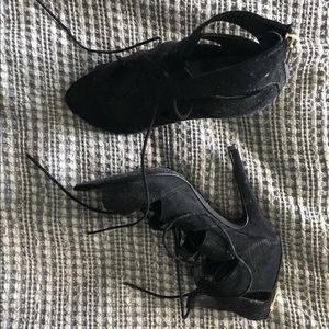 Lace up 4 inch heels